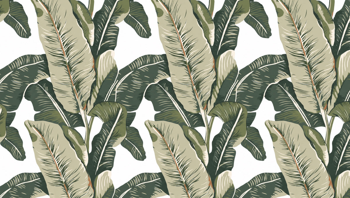 Banana leaf wallpaper flat pattern