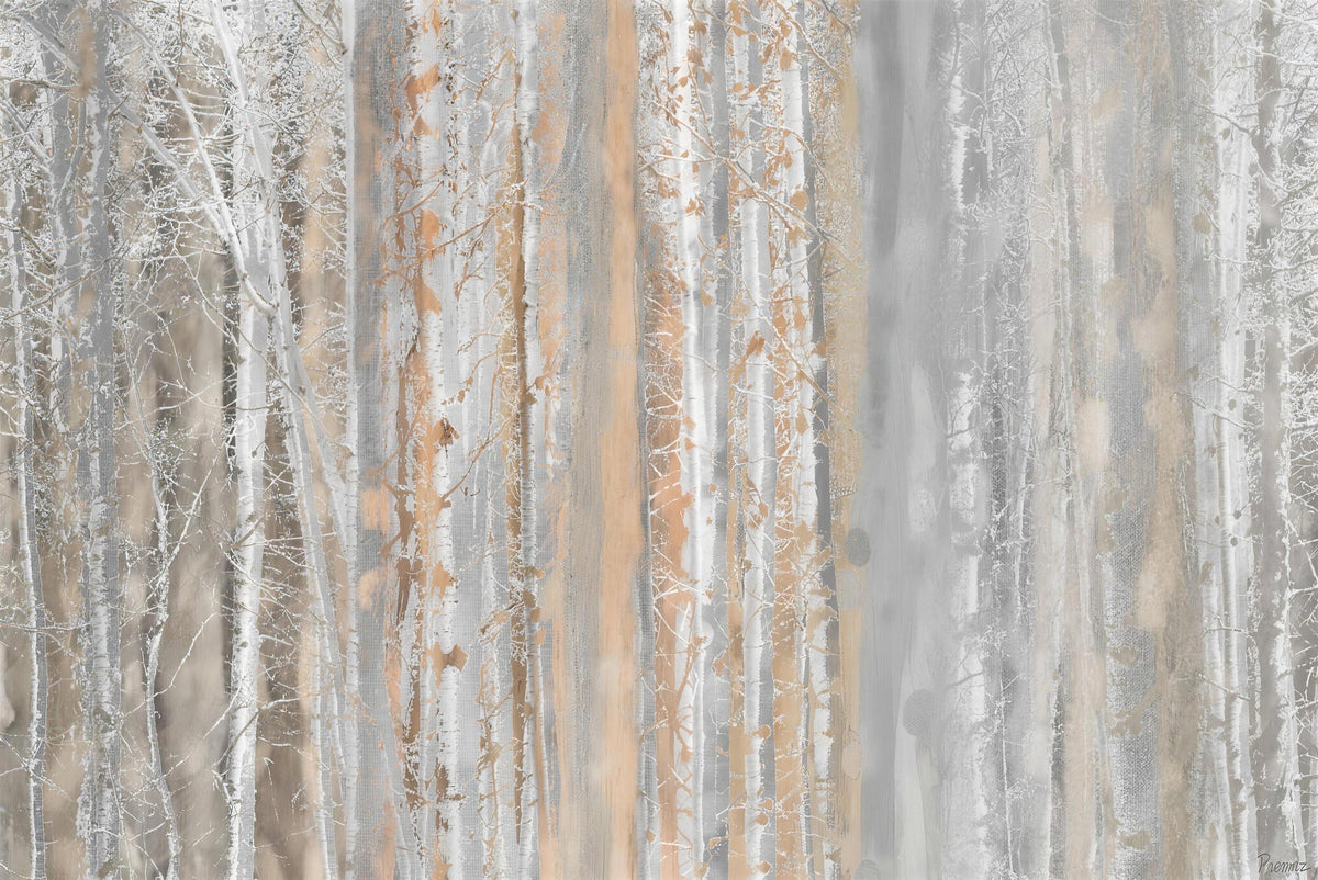 birch tree wallpaper pattern shown flat