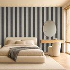 black and grey stripes wallpaper room 2