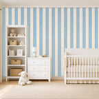 blue stripe peel and stick wallpaper room