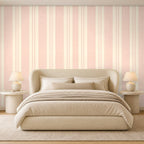 blush pink stripe wallpaper room 2