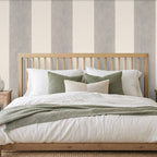 broad striped gray wallpaper room 2