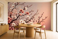 cherry blossom japan wallpaper in a kitchen
