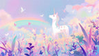 childrens floral wallpaper pattern shown flat