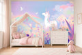 childrens floral wallpaper in a children's room