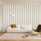 classy striped wallpaper grey room