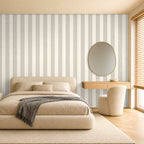 classy striped wallpaper grey room 2