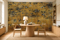 Peel and Stick Crane Wallpaper — room scene