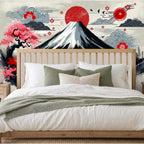 japanese cherry blossom tree wallpaper bedroom feature wall