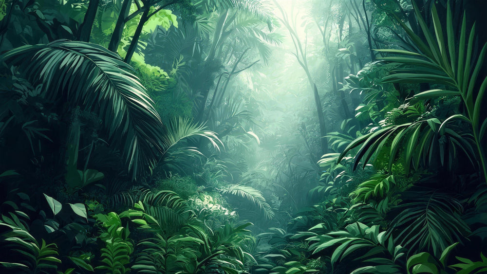 Dark Green Leaf Wallpaper design