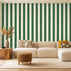 dark green striped wallpaper room 2