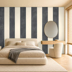 dark grey stripe wallpaper room 2