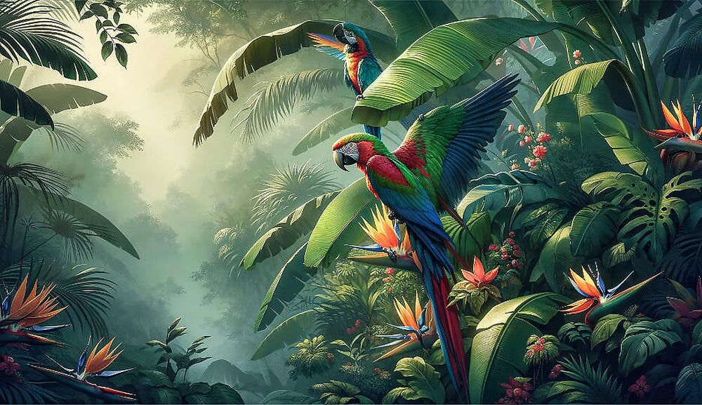 Eclectus Parrot Wallpaper design