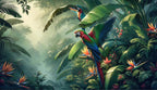 eclectus parrot wallpaper pattern shown flat