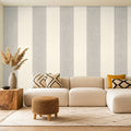 elegant light striped grey wallpaper room