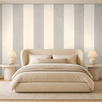 elegant light striped grey wallpaper room 2