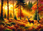 fall forest wallpaper pattern shown flat