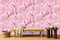 Art Deco Flamingo Wallpaper — room scene