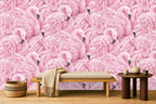 Art Deco Flamingo Wallpaper — room scene
