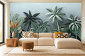 Flamingo Jungle Wallpaper — mural in a styled room