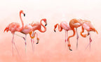 flamingo lake wallpaper pattern shown flat