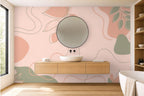 floral bathroom wallpaper in a bathroom