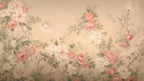 floral decor wallpaper pattern shown flat