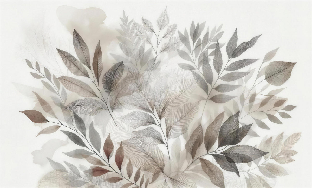floral leaf wallpaper pattern shown flat