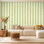 green and white striped wallpaper room 2