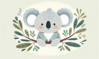 green leaf wallpaper nursery pattern shown flat