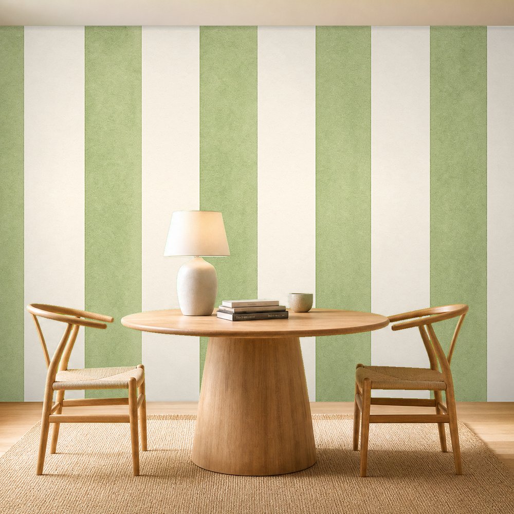 green stripe peel and stick wallpaper room 2