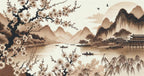 high quality cherry blossom wallpaper pattern shown flat