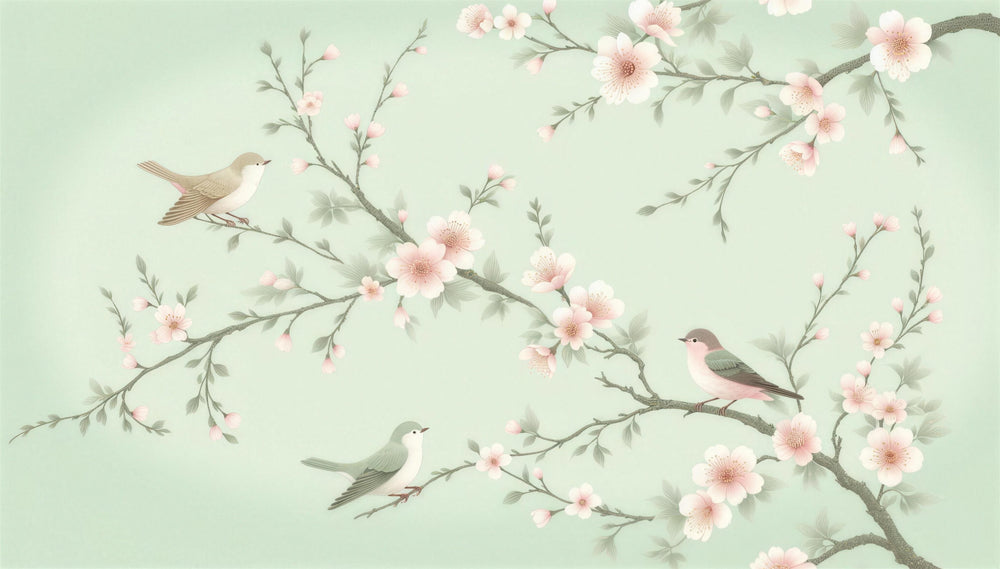 Kawaii Cherry Blossom Wallpaper design