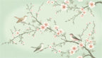 kawaii cherry blossom wallpaper pattern shown flat