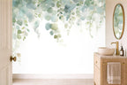 leaf vine wallpaper in a cloakroom