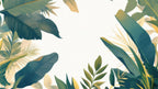 leaf wall mural pattern shown flat