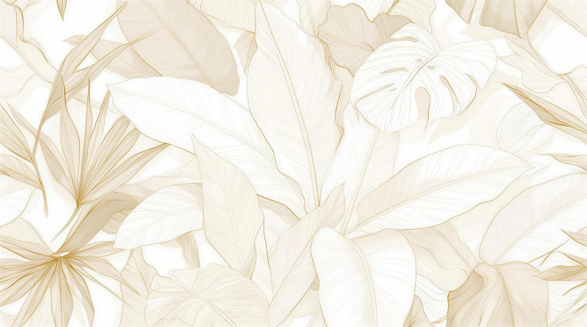 leaf wallpaper for bathroom pattern shown flat