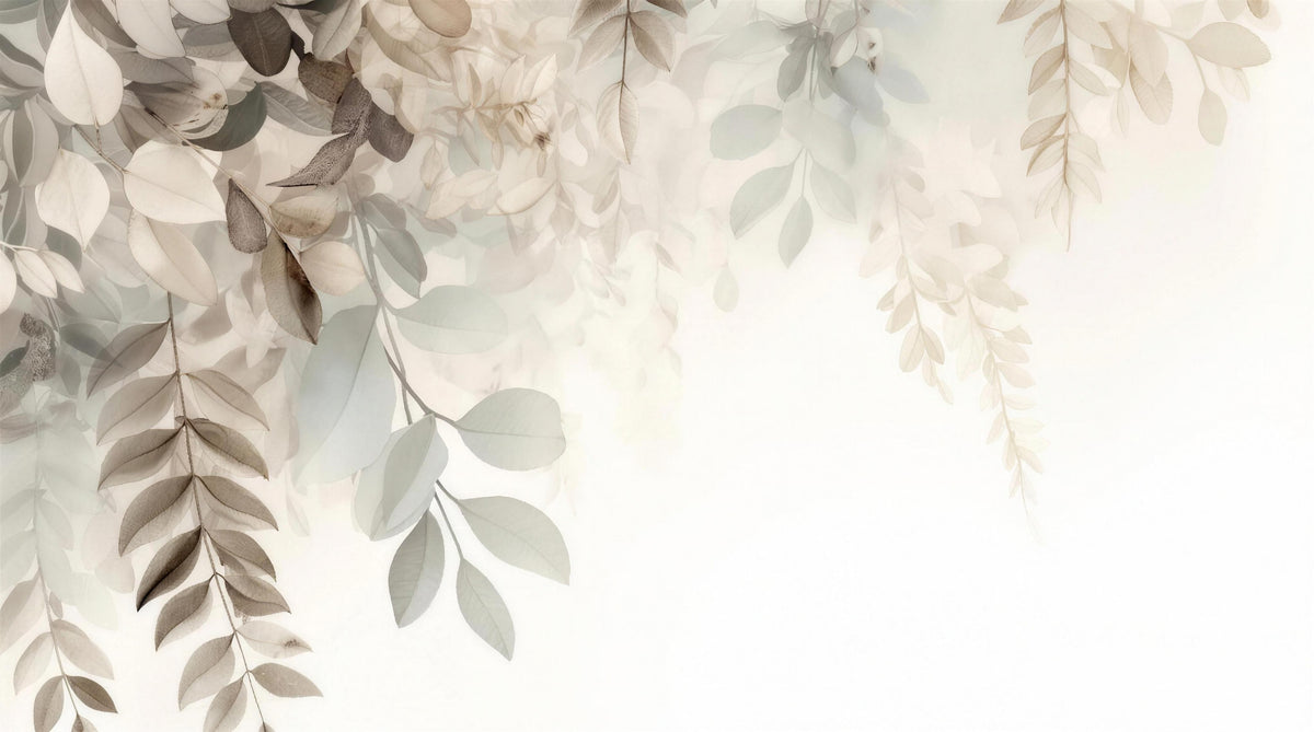 light leaf wallpaper pattern shown flat