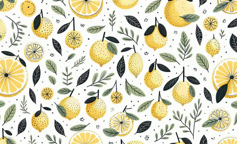 Lime Green Leaf Wallpaper design
