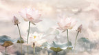 lotus blossom wallpaper pattern shown flat
