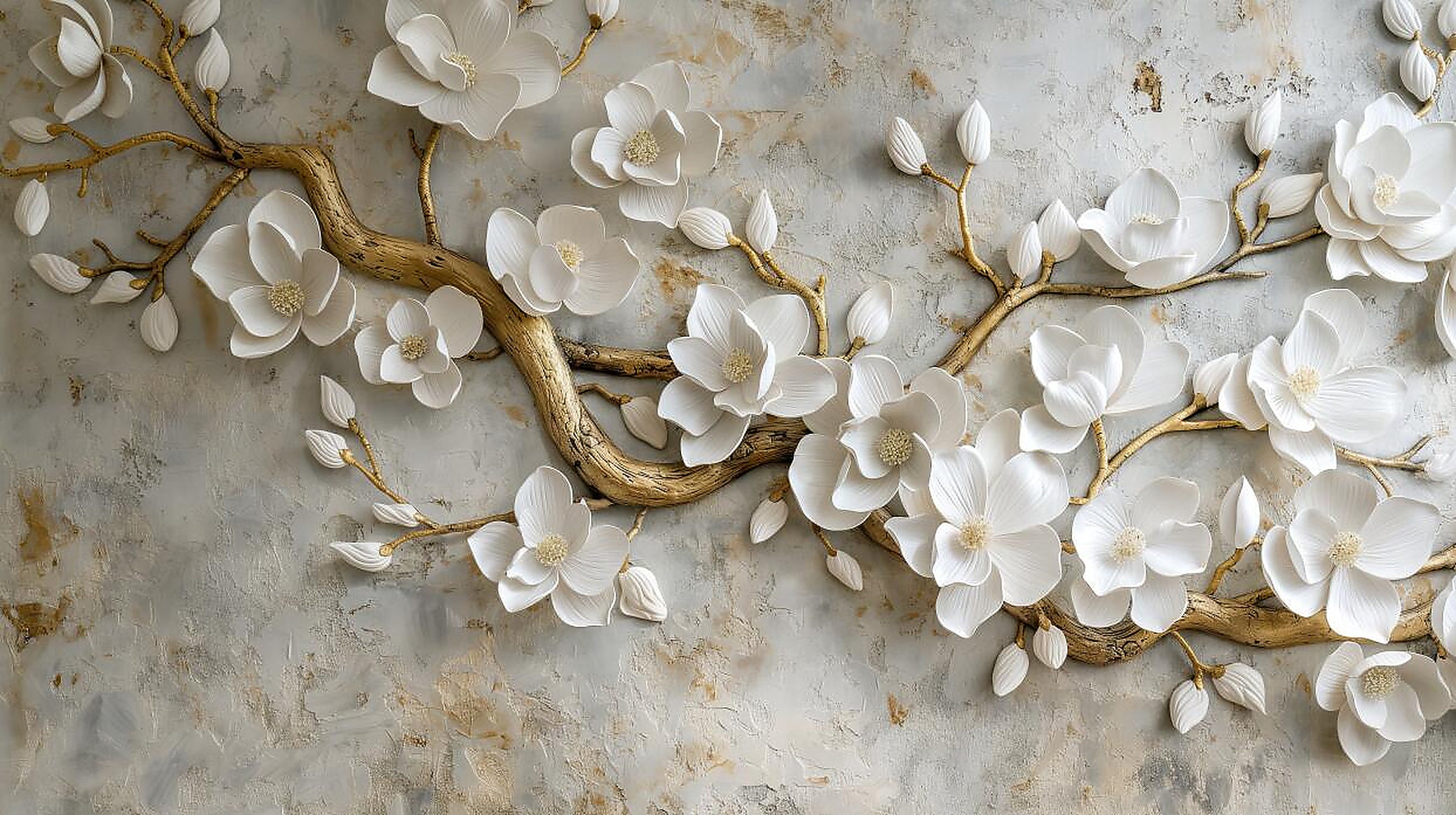 luxury floral wallpaper pattern shown flat