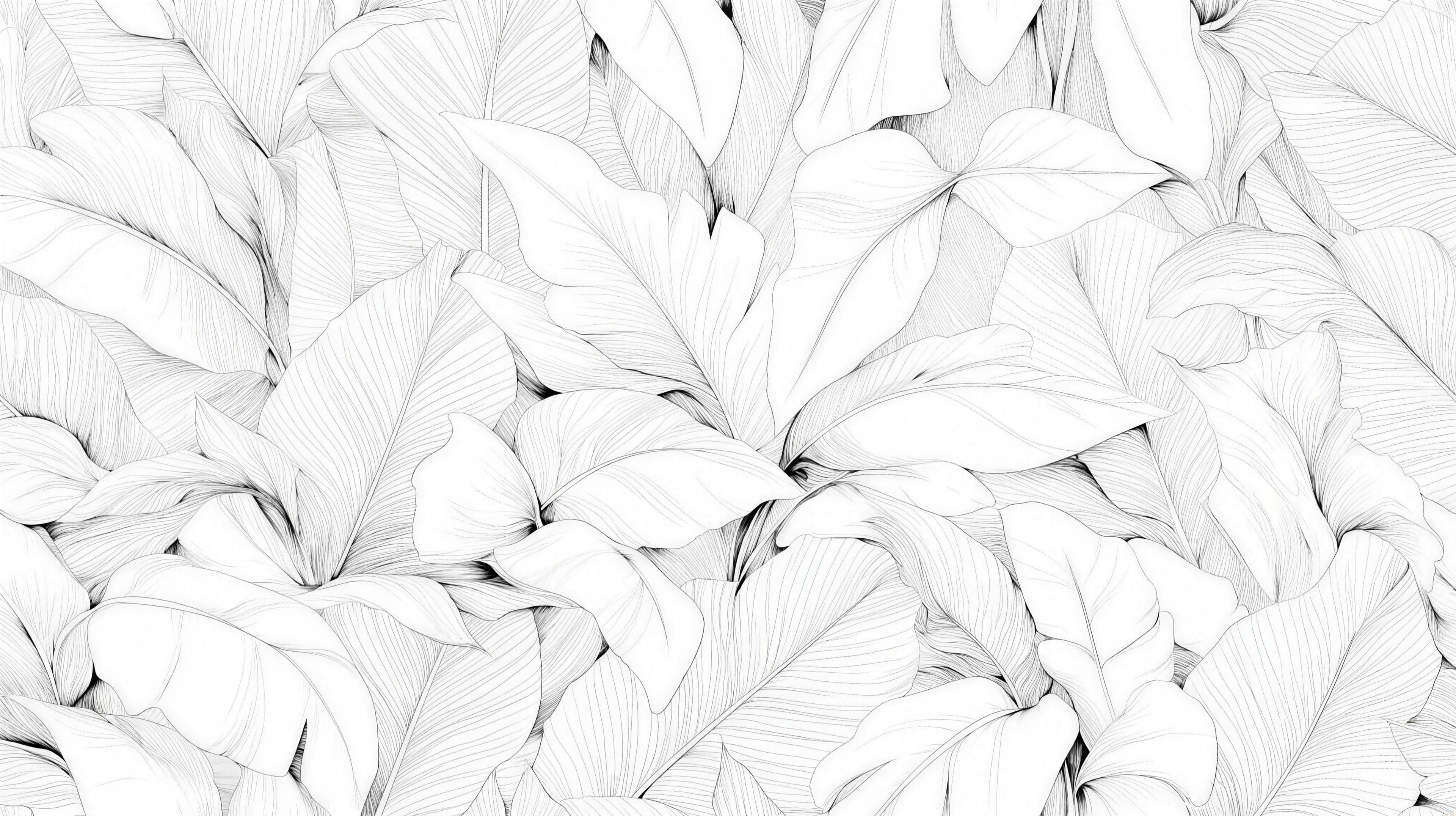 minimal leaf wallpaper pattern shown flat