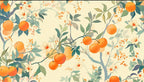 orange blossom wallpaper pattern shown flat