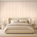 pale pink and white striped wallpaper room 2