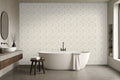 Pastel Sage Green Wallpaper room view 2