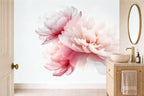 peony wallpaper in a cloakroom