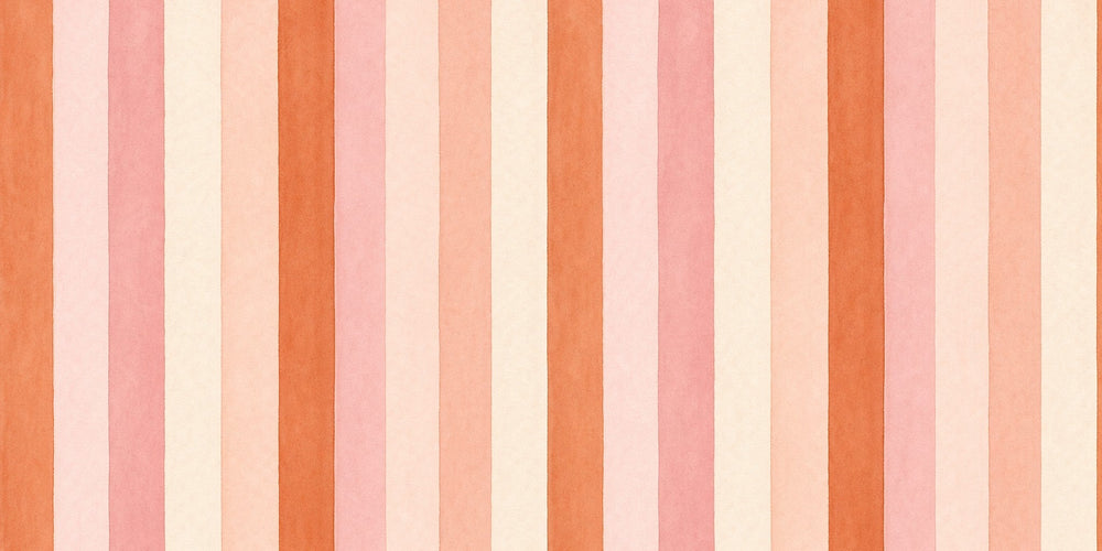 pink and orange striped wallpaper design