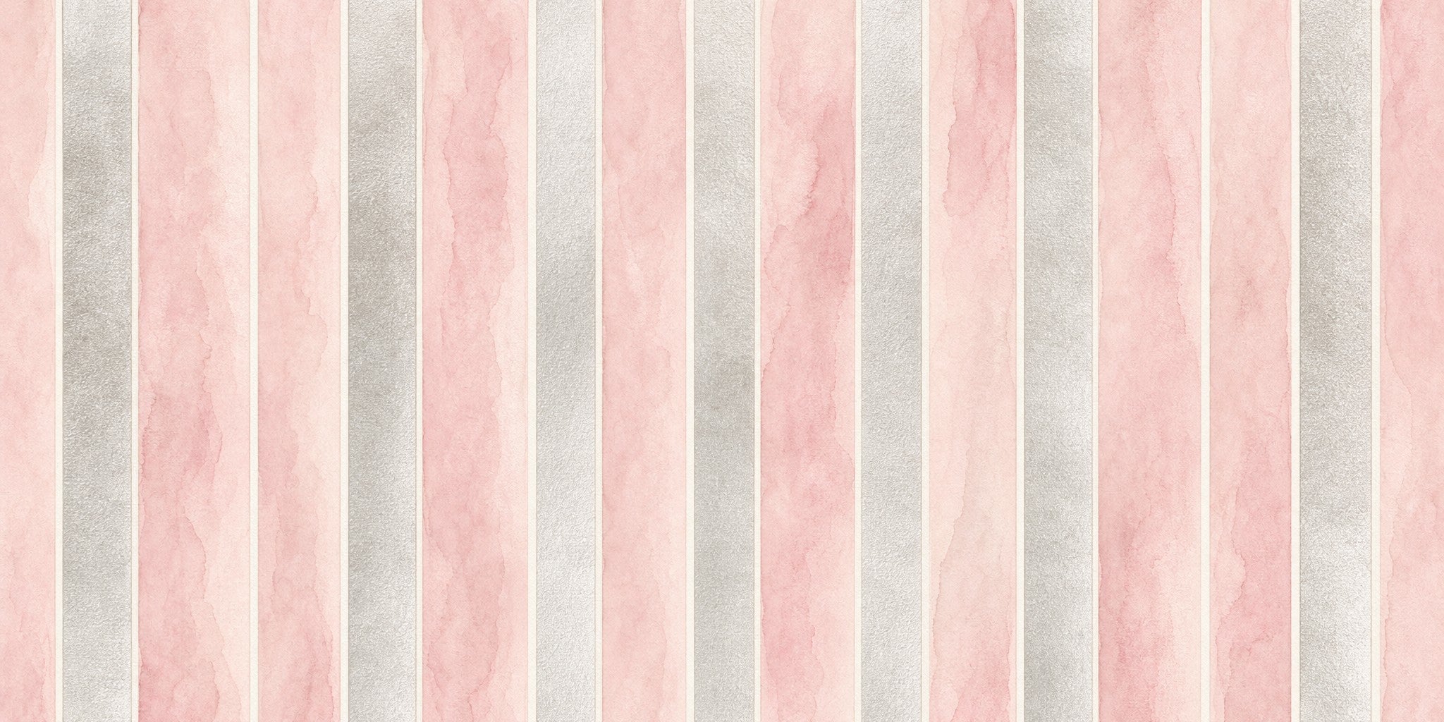 pink and silver striped wallpaper flat