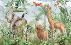 rainforest wallpaper pattern shown flat