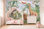 rainforest wallpaper in a children's room